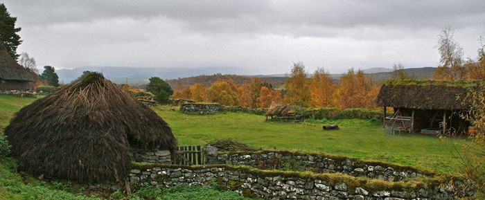 The village at the Highland Folk Museum used to film Rent