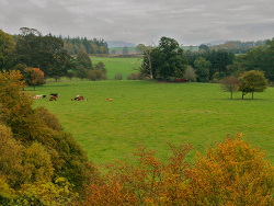 The view from Doune Castle which was used for Outlander filming of Castle Leoch