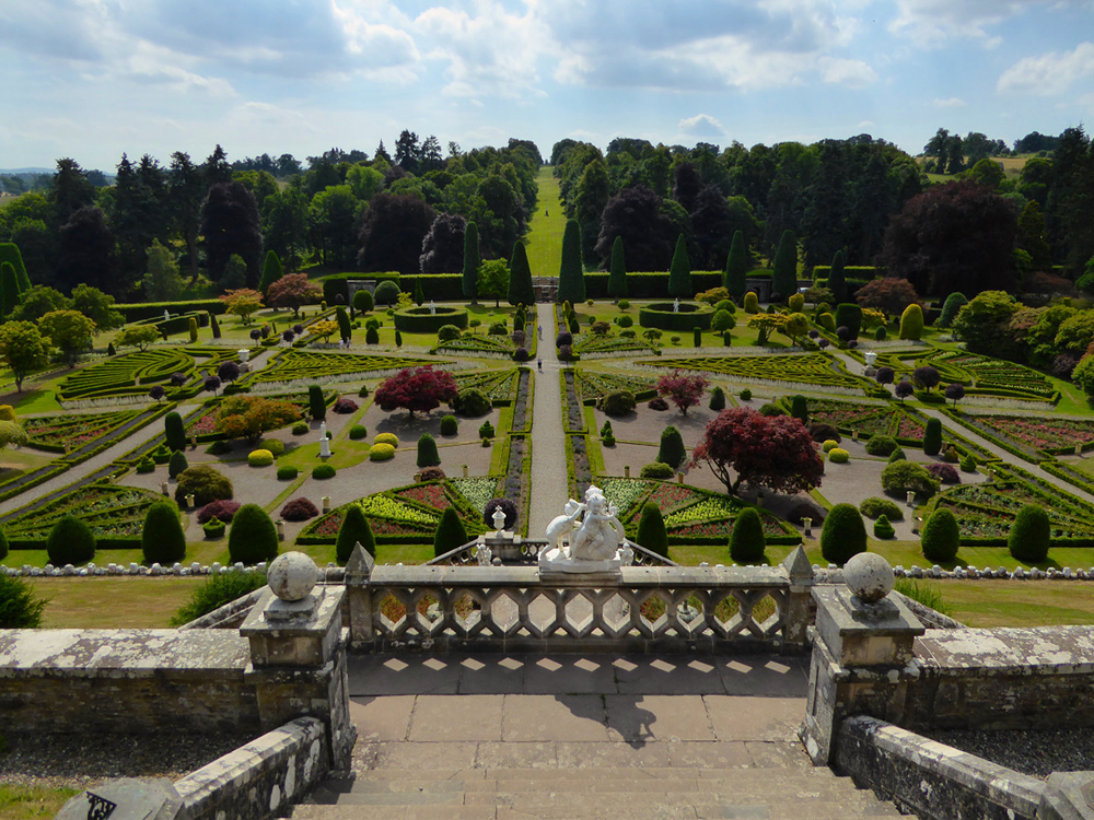 Drummond Castle Gardens which is the filming location of Versailles